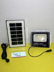 1件裝寶碗造型ABS材質無線太陽能充電燈，內置18650大容量電池，戶外防水感光遙控定時LED太陽能投光燈，適用於花園、居家、庭院、走廊、廣場、道路、公園、戶外工程及緊急維修照明 - 彩色 - 查看 12