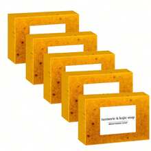 6/5/4/3/2/1 Pieces Of Lemon Turmeric And Tumeric Soap, Soap, 100g Net Per Bar, Body Soap Cleansing And Skin Care Products, Suitable Bath And Care, Contains Natural Ginger Extract, Deep Cleansing And Moisturizing Handmade Soap - màu vàng - Xem 18