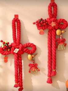 中国结，中国新年墙饰，中国新年派对装饰，中国新年门把手挂饰，中国新年礼物，适合中国新年 - 多色 - 查看 3