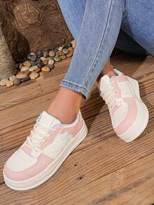 1 Pair Cartoon Style Women Sports Casual Running Sneakers - Pink - View 2
