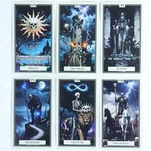 78pcs Skull Tarot Cards, Fortune Telling Divination Cards, Gothic Style And Surreal Dark Aesthetics - Multicolor - View 5
