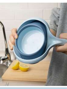 1个加厚可折叠时尚水勺，悬挂式厨房/浴室折叠塑料硅胶便捷勺 - 查看 6