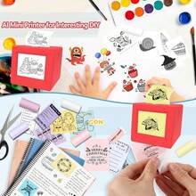 AI迷你打印机，便携式热敏无墨AI语音贴纸打印机，可用于打印图片、照片、笔记、清单、DIY作品、礼品，适用于家庭/学校/办公室/旅行等各种场合，随时随地实现您的创意。 - 彩色 - 查看 11