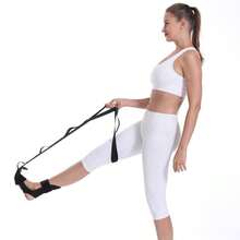 瑜伽拉伸带分段调节辅助足部拉伸带康复训练腿部和足部拉伸 - 彩色 - 查看 5