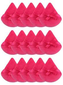 24pcs/15pcs/8pcs/5pcs Triangle Makeup Sponge Puff, Soft Powder Puff For Loose Powder, Face Setting, Body Powder, Makeup Blender Sponge Set, Beauty Makeup Tools - Hot Pink - View 14