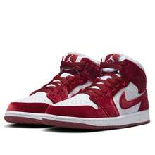 (WMNS) Air Jordan 1 Mid SE 'Red Velvet' - 白色 - 查看 3