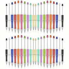 DOMUUH 30pcs/Pack Plastic Pens With Beads, Suitable As Mother's Day Gift, Graduation Gift, Office Use Or Back To School Items - A - View 11