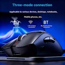 AULA SC620 Wireless Gaming Mouse With 3311 Sensor Lightweight And Portable (67g) Ergonomic Design RGB Lighting Effects Customizable Fire Button Tri-Mode Functionality Suitable For Gaming And Business Use. - View 4