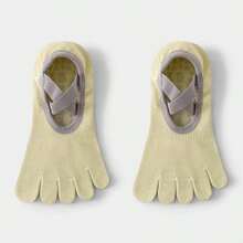1/2/3 Pairs Cotton Non-Slip Five-Finger Sports Socks, Suitable For Yoga, Pilates, Plank, Indoor Sports, Gift For Loved Ones - Multicolor - View 11