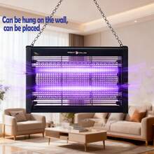 Lámpara eléctrica mata mosquitos alimentada por USB, apta para uso doméstico, comercial y en la cocina - Negro - Ver 5