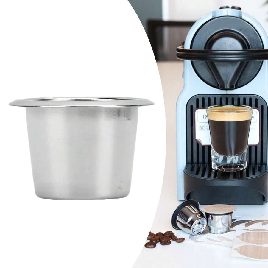 Stainless Steel Reusable Coffee Pod With 100 Aluminum Foil Lids - Refillable Coffee Capsule & Filter Pod For Coffee Makers,Coffee Service Coffee Accessories - View 1
