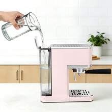 CHULUX 20 Bar Compact Espresso Maker With Powerful Milk Frother, Professional Home Coffee Machine For Cappuccino & Latte, Pink - Pink - View 7