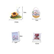 迷你仙女门花园套装，微型卡通兔子庭院装饰场景道具模型，娃娃屋BJD配件，迷你木制仙女花园门，DIY节日氛围装饰配件 - 微縮 - 查看 13