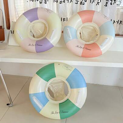 Portable Inflatable Child Swimming Seat Float With Handle, Foldable Pool Ring, Lightweight Kids Water Floating Seat Suitable For Travel, Beach And Pool