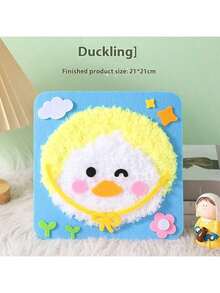 Bộ dụng cụ may vá tự làm cho trẻ em, thêu chữ thập, bộ luyện tập thêu tay, mẫu thêu hình động vật hoạt hình, dự án tự làm đơn giản, hình động vật, trái cây, đồ chơi học may, quà tặng sinh nhật, phù hợp cho bé trai và bé gái. - Vẽ sợi động vật hoạt hình - Xem 15