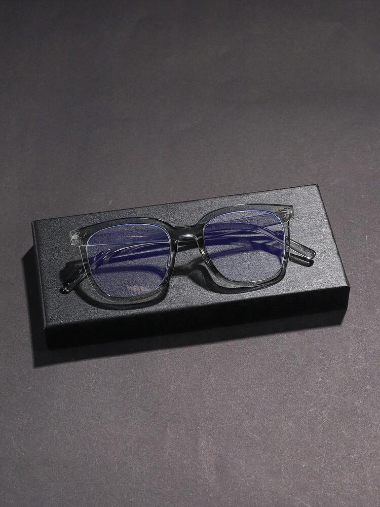 1 PC Men's Acrylic Casual Large Square Frames Fashion Light Glasses For Daily Reading And Work Commute Use - Multicolor - View 13