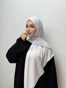 1pc Instant Triangle Hijab, All-In-One Headscarf. Quick Wrap Design, Won't Slip. No Undercap, No Folding Needed. Suitable For Daily Wear, Prayer, And Outings - Multicolor - View 3