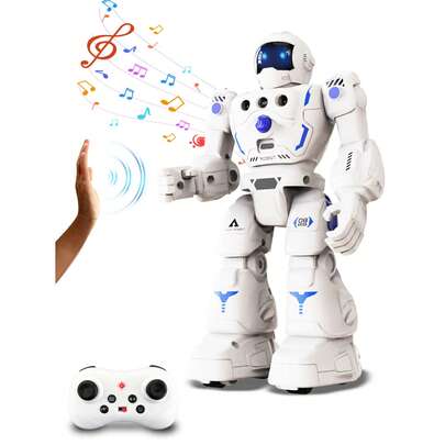 1pc Smart Dancing Remote Control Robot Toy With Gesture Control And Programmable Function, Popular Children's Gift, USB Rechargeable Lithium Battery Interactive Smart Robot Toy - Remote Control Educational Game Doll, Suitable For 8-12 Years Old, Multi-Function Dancing Mode Robot, Children's Toy For 5-6-7-9+ Years Old Boys/Girls, Birthday/Christmas/Halloween Gift, Suitable For 3+ Years Old, Children's Gift For Spring, Summer, Autumn, Winter