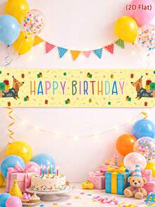 1件彩色腊肠犬生日横幅，生日挂旗，生日男孩，生日派对背景装饰，房间装饰，婴儿派对用品，户外生日装饰，儿童房装饰，生日拍照道具，狗狗主题派对装饰，家居装饰，婴儿派对装饰，性别揭晓派对，生日派对礼物，墙面装饰 - 臘腸狗生日 - 查看 10