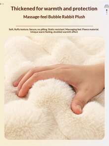 1pc Pet Plush Winter Warm Thick Durable Cushion Mat, Dog Cat Sleeping Blanket - Multicolor - View 9