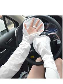 Women's Anti-UV Ice Sleeves, Loose Fit Driving Arm Sleeves, Breathable Hand & Finger Protection, Summer - Multicolor - View 11