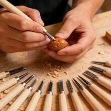 3/6/12 Pcs Wood Carving Chisel Tool Set, Boxed Professional Manual Wood Carving Chisel Knife Tool Kit, Suitable For Basic Detail Carving, Includes Various DIY Tools, Ideal For DIY Craft Sculpture, Woodworking Beginners And Experts - Carving Knife - View 2