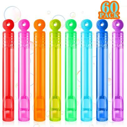 24/48/60 piezas Varitas de burbujas de rosa, Palitos de burbujas mini (Líquido de burbujas no incluido, tubos vacíos) Recuerdos de boda, Regalos del Día de San Valentín, Adecuado para fiestas, bodas, actividades interiores/exteriores, fiestas de burbujas
