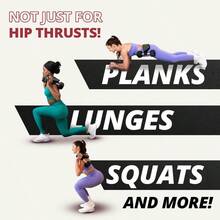 Premium Hip Thrust Belt - Adjustable Exercise Belt Glutes Squats, Hip Thrust Pad Comfort, Versatile Gym Equipment Home - Weightlifting Belt Support Women - Gray - 查看 7
