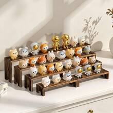 SANNAX 2 Set Large Wooden Tiered Riser Display Stands For Vendor Events, Stackable Wooden Cupcake Stand, Farmhouse Decor Wood Dessert Table Display Set, Vendor Booth Display Items, Food Display Risers For Party - 2 Set - View 7