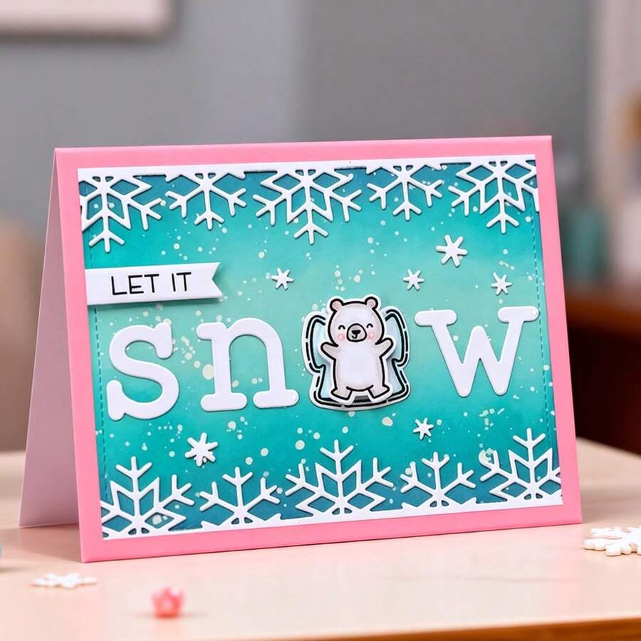 Creative Snowflake Lace Ball Dies, DIY Scrapbooking Album And Embossing Stencil, Greeting Card Making Tool, Card Paper Cutting Crafts ,Gift Card Making Template Die Cuts. - Silver - View 1