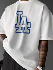 [L0s Angeles Dodgers Merchandise T-Shirt] A Must-Have Outdoor Sports T-Shirt For Baseball Fans | High-Quality Thick, Loose-Fitting T-Shirt - 白6 - 查看 1
