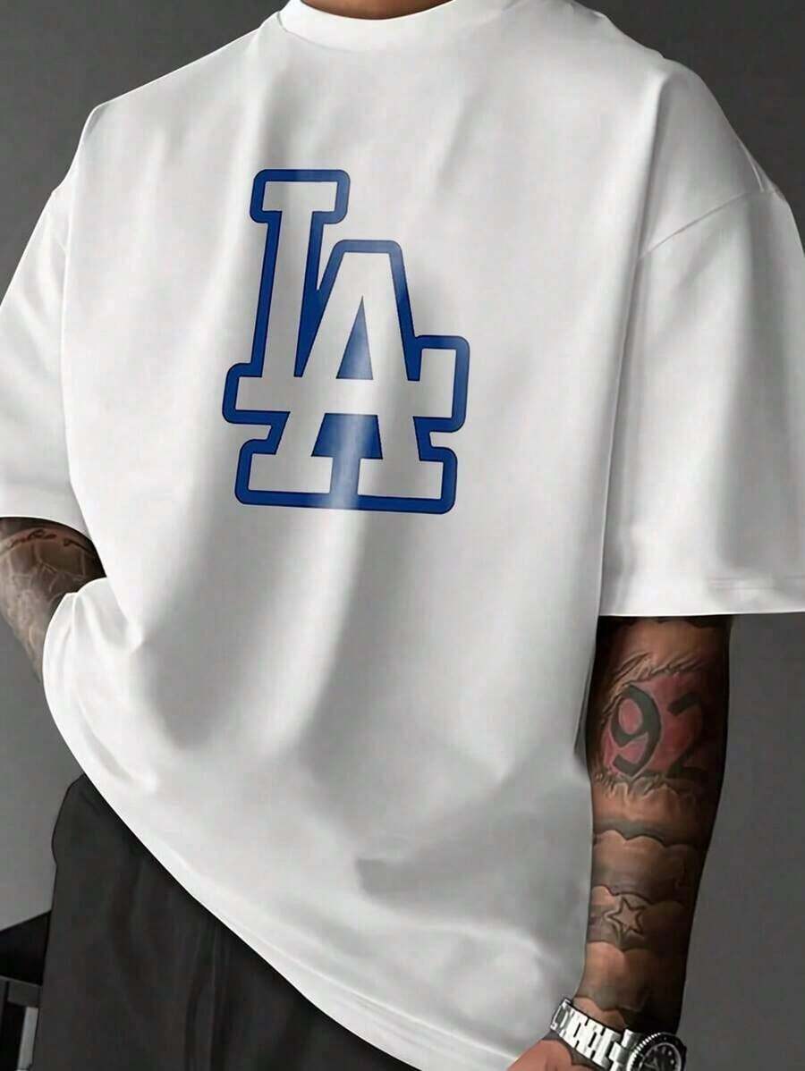 [L0s Angeles Dodgers Merchandise T-Shirt] A Must-Have Outdoor Sports T-Shirt For Baseball Fans | High-Quality Thick, Loose-Fitting T-Shirt - 白6 - 查看 1