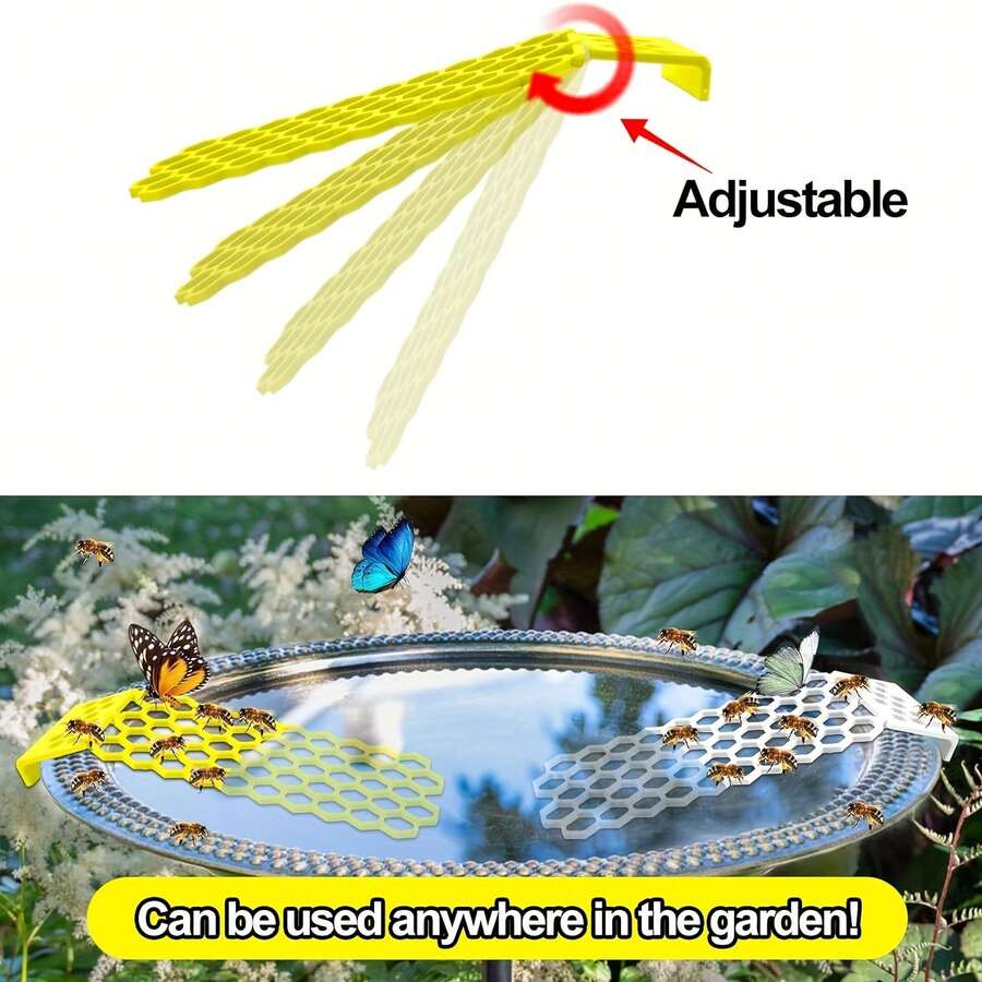 可折叠塑料漂浮式蜜蜂梯，适用于宠物昆虫栖息地中的昆虫饮水站