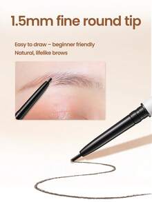 قلم حواجب COLORKEY، قلم حواجب ثنائي الطرف ذو تأثير مزدوج مع فرشاة، مقاوم للماء والعرق وطويل الأمد ومقاوم للبقع، لون ناعم فائق الدقة 1.5 مم لتشكيل الحواجب بشكل طبيعي، جل حواجب مكياج، ماركة مستحضرات تجميل، مكياج للنساء والفتيات، مناسب للربيع/الصيف، موضة Y2K، مناسب كهدية عيد الأم، مكياج الحفلات، أفضل لون - 03 ستار جراي - مشاهدة 4