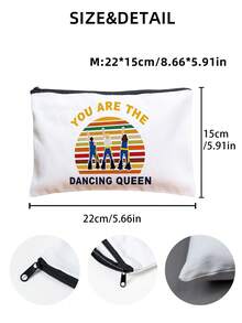 1pc LEVLO Mamma Musical Comedy Make Up Bag Mamma Fans Gift You Are The Makeup Zipper Pouch Bag, Make Up Bag - Multicolor - View 2