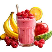 Smoothie Party On The Fridge: Raspberry Smoothie Magnet, Layered Berries And Citrus, Surrounded By Fresh Fruits - Brings Refreshing Vitality To Your Kitchen, Every Day - A - View 7