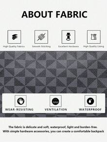 Women's Anti-Theft Geometric Pattern PU Soft Leather Backpack, Multifunctional Fashion Daily Bag, Multi-Pocket Lightweight Travel Bag, Large Capacity Minimalist Bookbag, Convenient Backpack Suitable For Students, Nurses, Teachers, Business Professionals, Travel, Commuting, Shopping, Office, Dating, Hiking, Training, Work, Birthday Gift, Holiday Gift - 彩色 - 查看 5