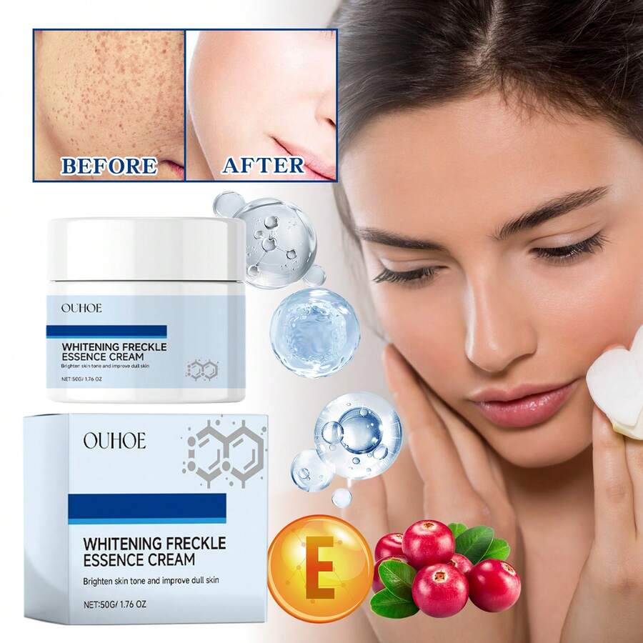 OUHOE Crema Esencia Blanqueadora y Aclaradora de Manchas | Aclara manchas faciales, hidrata intensamente, reafirma y antienvejecimiento, mejora tono y textura, ideal para rutina diaria y piel opaca o seca