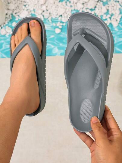 男士足弓支撑人字拖，休闲沙滩凉鞋，户外EVA材质，时尚人字拖，适合通勤、户外、居家穿着，夏季适用