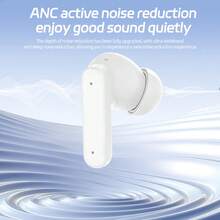 150 Language Translation, Permanent Free, ANC+ENC Noise Cancellation, Simultaneous Interpretation, Dual-Ear Mode, Live Recording, Digital LED Power Display, TWS Wireless Earbuds, Bluetooth Earphones With Built-In Capacitive Mic, Deep Bass, Type-C Chargeable Case, Music, Gaming, Fitness Scenarios, Compatible With Phone/Android//OS - White - View 9