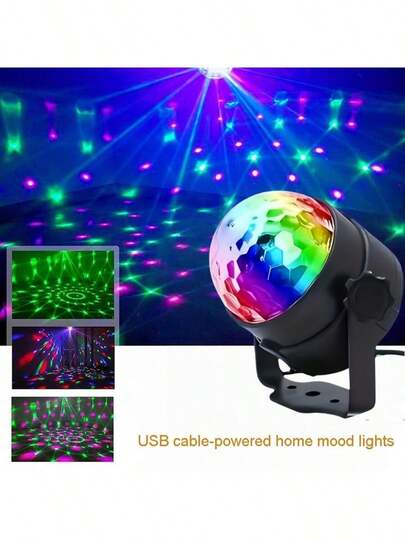 Small Disco Ball Crystal Led Stage Light For Dj Party, Dancing, Ktv And Bar Ambiance Lighting