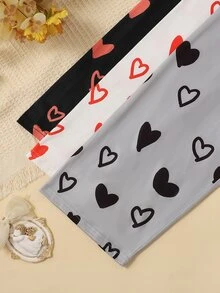3pcs Comfortable Bear Print Sleepwear Pants For Women, Made Of Polyester Knit Fabric, Casual Style, Cozy Fit, Suitable For Spring, Summer, Autumn And Winter - Multicolor - View 5