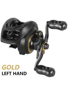 鼓式渔线轮，10英寸磁力刹车系统鼓式渔线轮，齿轮比7.2:1，最大刹车力8公斤，金属线杯，适用于淡水和海水鼓式渔线轮 - 彩色 - 查看 9