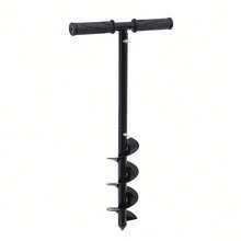 24-Inch Durable Manual Spiral Soil Loosener With Black Oxide Finish, Round Handle For Easy Grip - Perfect For Farm & Yard - Black - View 5