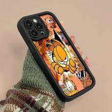 Collage de  naranja con varias expresiones.funda de teléfono Fundas compatibles con ,Apple,VIVO,OPPO,,, y Honor.Fabricadas en silicona TPU,ofrecen protección contra golpes y caídas. - Negro - Ver 6