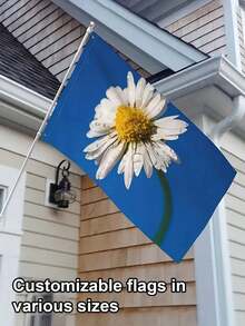 1pc Customized Flag, Personalized Outdoor Decorative Flag, Add Your Own Image/Text, Outdoor Home Decor Flag, Reusable, Fashionable, Modern Customized, Unique Gift For Him Or Her, Boyfriend, Girlfriend, Dad, Mom, Family, Friends, Pets, Anniversary, Mother's Day, Birthday, Father's Day, Graduation - Multicolor - View 5