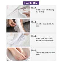 5双装超保湿足部去角质面膜，修复粗糙干燥皲裂的脚后跟 - 查看 3