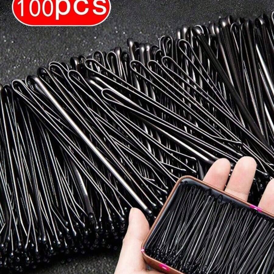 (100pcs/Pack) Black Hair Clip For Women, Side Clip For Bangs, Hairpin For Fixing Hair, U-Shaped Hair Clip, Steel Clip Accessories, Hair Accessories For Women, Hair Tools, Beauty Accessories, Curly Hair Accessories, For Women, Fall, Travel, Hair Tools, Accessories Women, Hair Stuff,Fall,Hair,Hair Accessories,Accessories,Hair Accessories For Women,Travel,Hair Accessories,Accessories Women,Hair Accessory,Hair Accessories Women,Hair Tools,Hair Stuff,Stuff,Beauty Accessories,Gifts,Travel,Gifts For Women,Hair Stuff,Stocking Stuffers,Stocking Stuffers,Stocking Fillers,Stocking Stuffers For Women,Stocking Fillers Women,Christmas Gifts,Gifts,Christmas Stocking Fillers,Gifts For Women,Gift,Christmas Gift,Stocking Stuffers For Adults,Stocking Fillers For Adult,Hair Stuff,Women's Accessories,Stocking - Multicolor - View 1