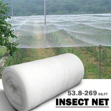 1PC 53.8-269SQ.FT 60 Mesh Net Garden Protection Net Mist Net Bird Net Nylon Plastic Net Greenhouse Vegetable Insect Net - White Insect Netting - View 1