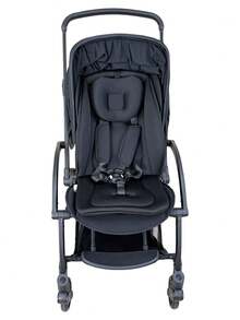 1 pieza Colchoneta suave y transpirable para silla de paseo de bebé, adecuada para múltiples cochecitos - Negro - Ver 6